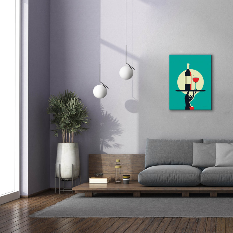 Toile épique «Red Wine» par Omar Escalante, 26 po x 34 po