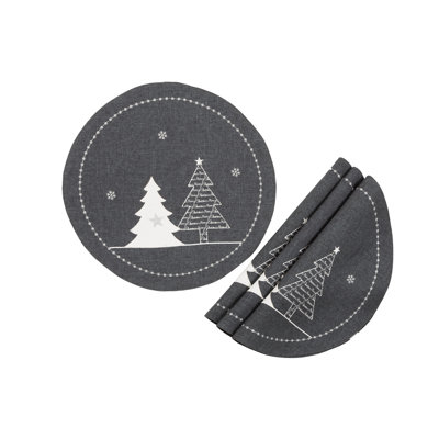 Finnley Polyester Embroidered Square Placemat