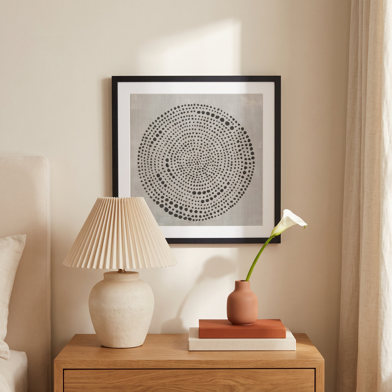Mythos I Painting by Chariklia Zarris, 20" H x 20" W, Black Single Picture Frame with Mat