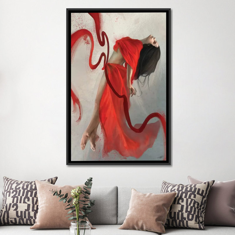 «Transcendent», reproduction d'impression sur toile, H 26 po x l 18 po x P 1,5 po, Toile avec cadre noir, Pas de tapis