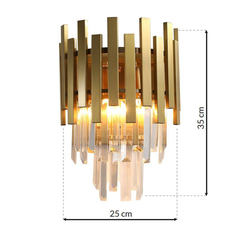 Antrel Corner Wall Light, Gold