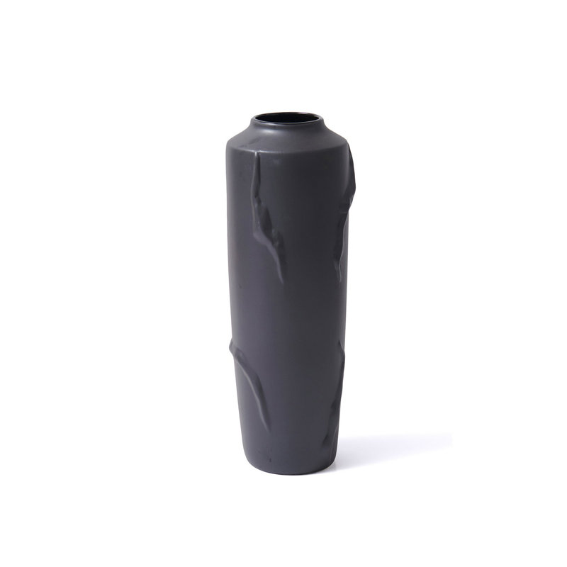 Vase, H 19 po x l 19 po x P 47 po, Noir, noir, noir, noir