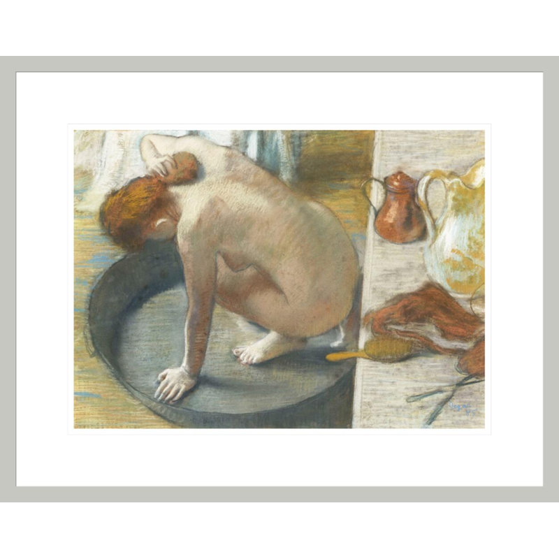 «Le Tub» par Edgar Degas - estampe numérique encadrée, H 17,36 po x l 21,75 po