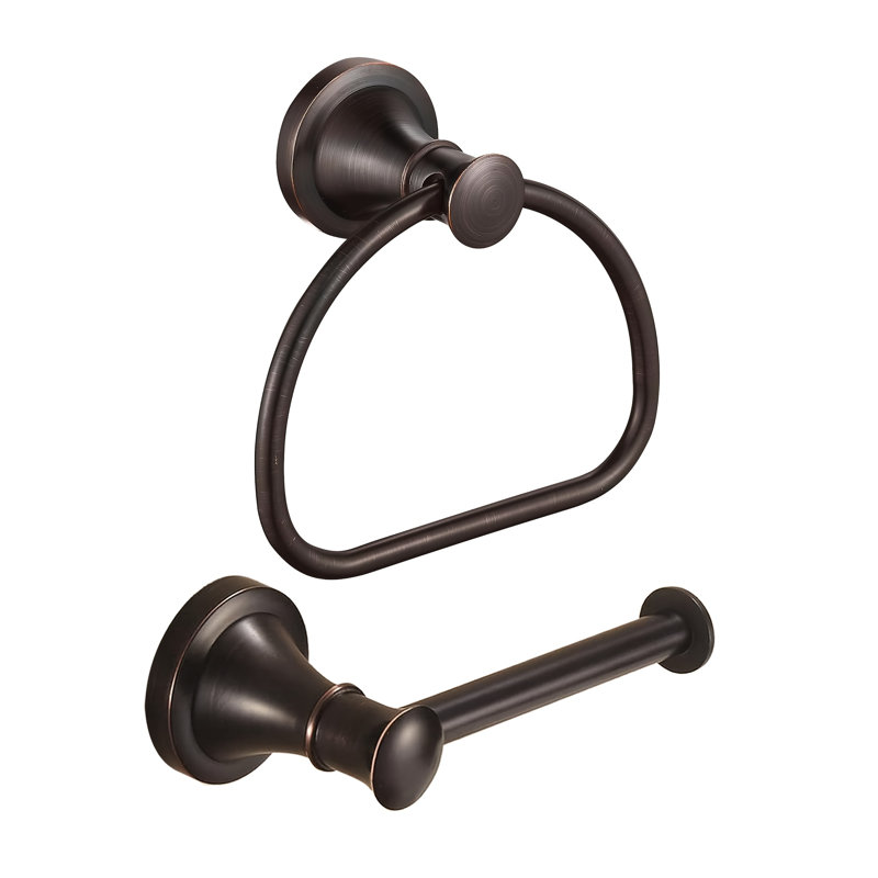Bronze Toilet Paper Holder,Bathroom Hand Towel Holder,Oil Rubbed Towel Ring Wall Mount Tissue Roll Paper Hanger ORB Bath Accessories Farmhouse Towel Rack
