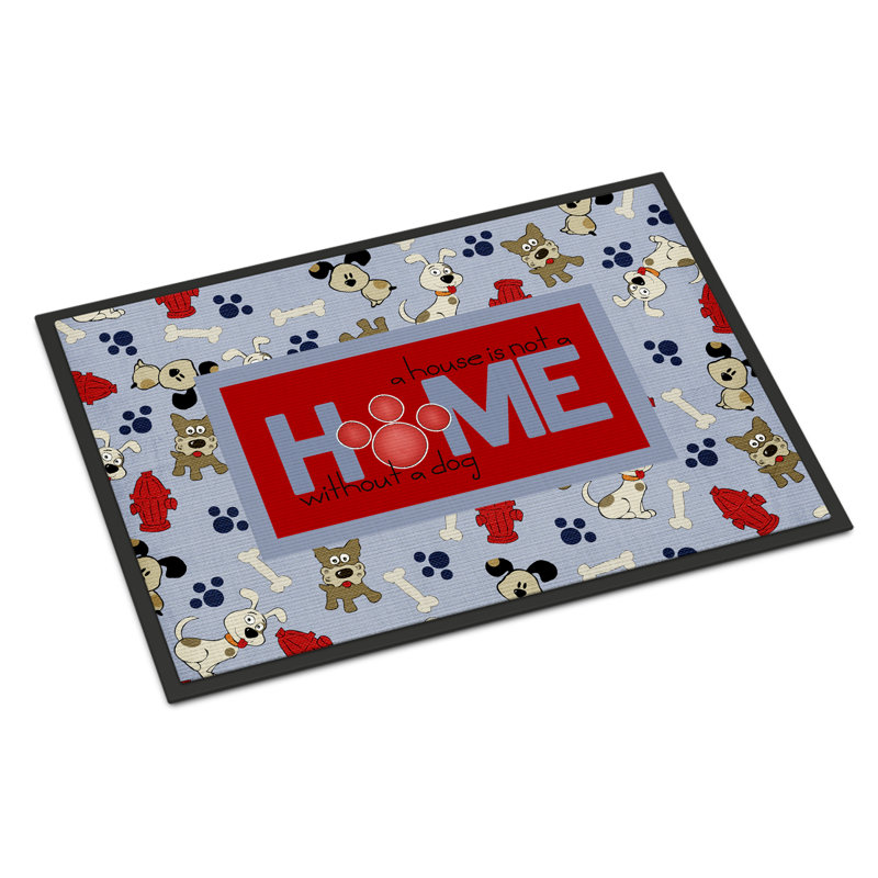 Le Temelec A House n’est pas une maison sans un tapis d’entrée antidérapant pour chien., Rectangle 1 pi 6 po x 2 pi 3 po