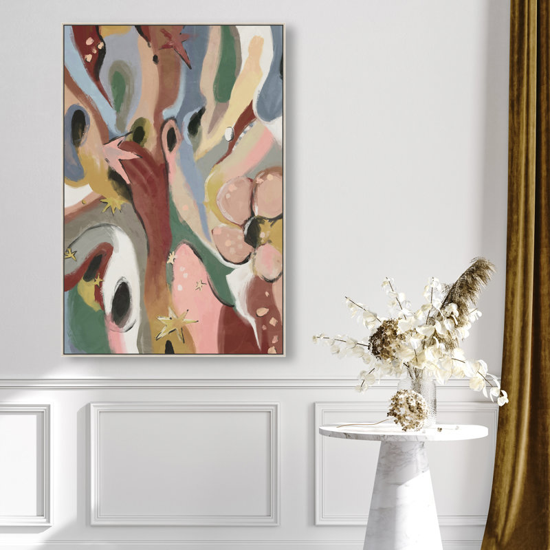 Modern Folk I Print by Oliver Gal, 37"H x 25"W, Silver Floater Frame