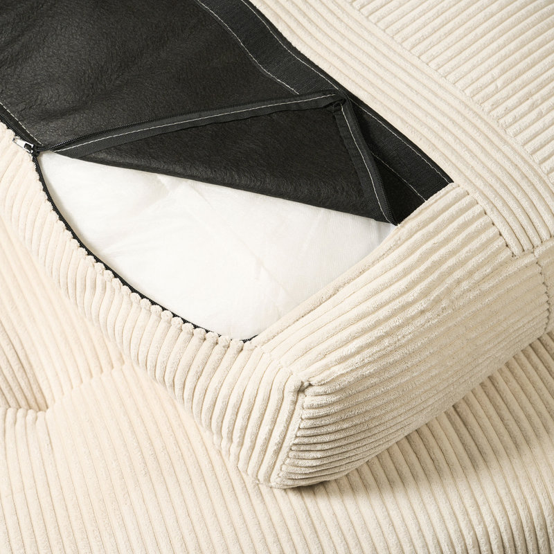 Canapé d'appoint 3 places Bekey, Beige