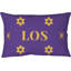 Coussin en polyester filé LA mauve, doré et blanc 25 po x 18 po-113255247-113255252