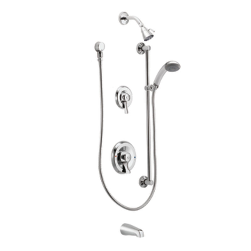 Chrome Adjustable Multi-Head Handheld Wall Mounted Shower System