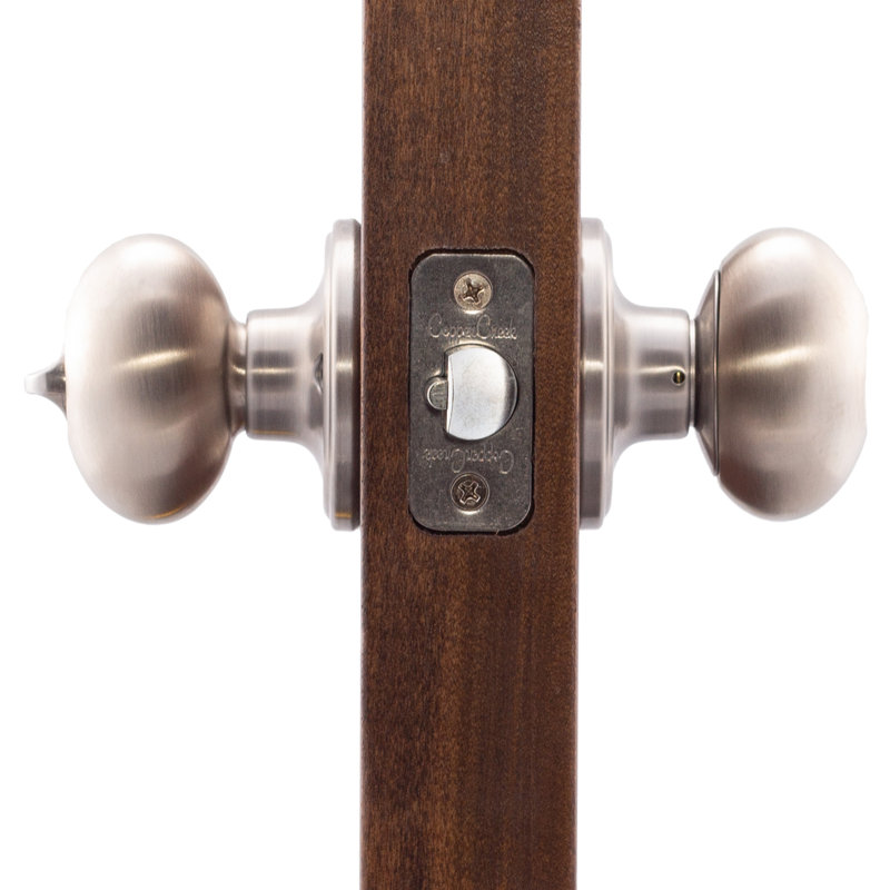 Poignée de porte à clé, Acier inoxydable satiné