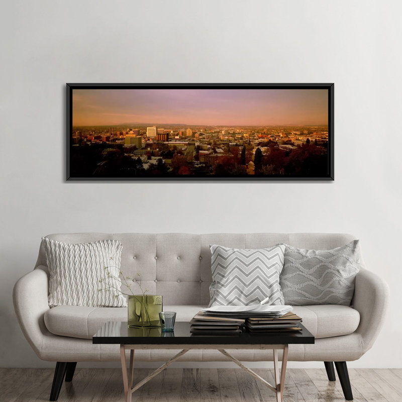 «Panoramic Washington», Spokane, Cliff Park, vue en plongée de bâtiments dans une ville, reproduction de photo sur toile