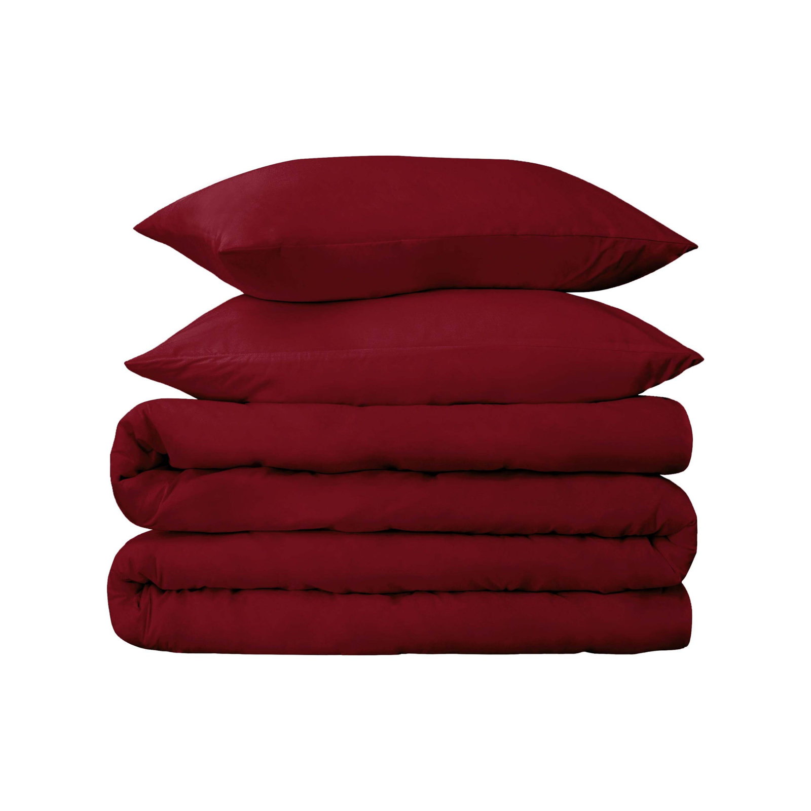 Edmont Egyptian Cotton Duvet Cover Set, Burgundy, Twin / Twin XL