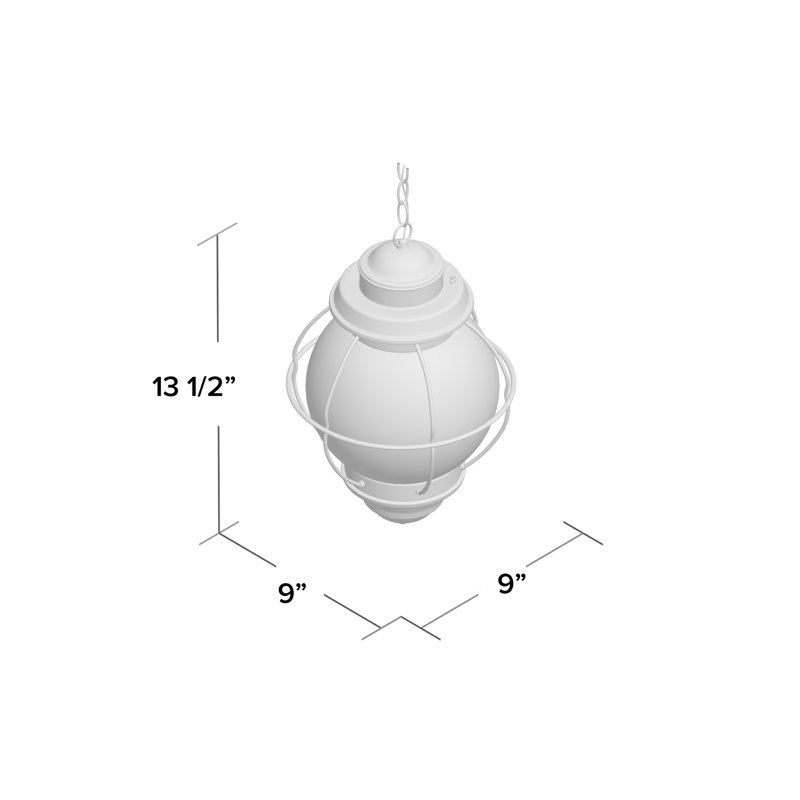 Basham Outdoor Pendant, Black
