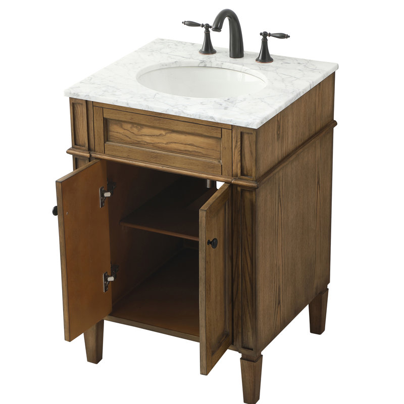 Ensemble de meuble-lavabo simple 24 po Rivers, Bois flottant