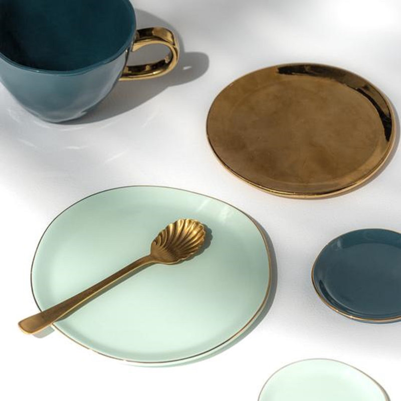 Hertfordshire Good Morning Plate Morning, Céladon