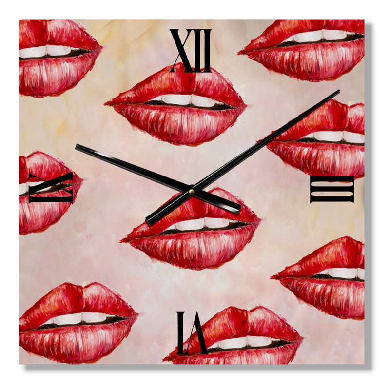 Horloge murale rouge, Très grand
