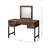Rustic Vanity Desk with Large Mirror and Storage Drawers