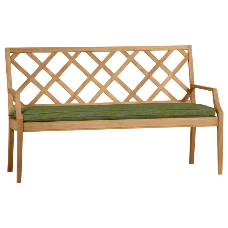 Banc d'extérieur en teck Haley, Teck naturel, Welt, Forêt de lin