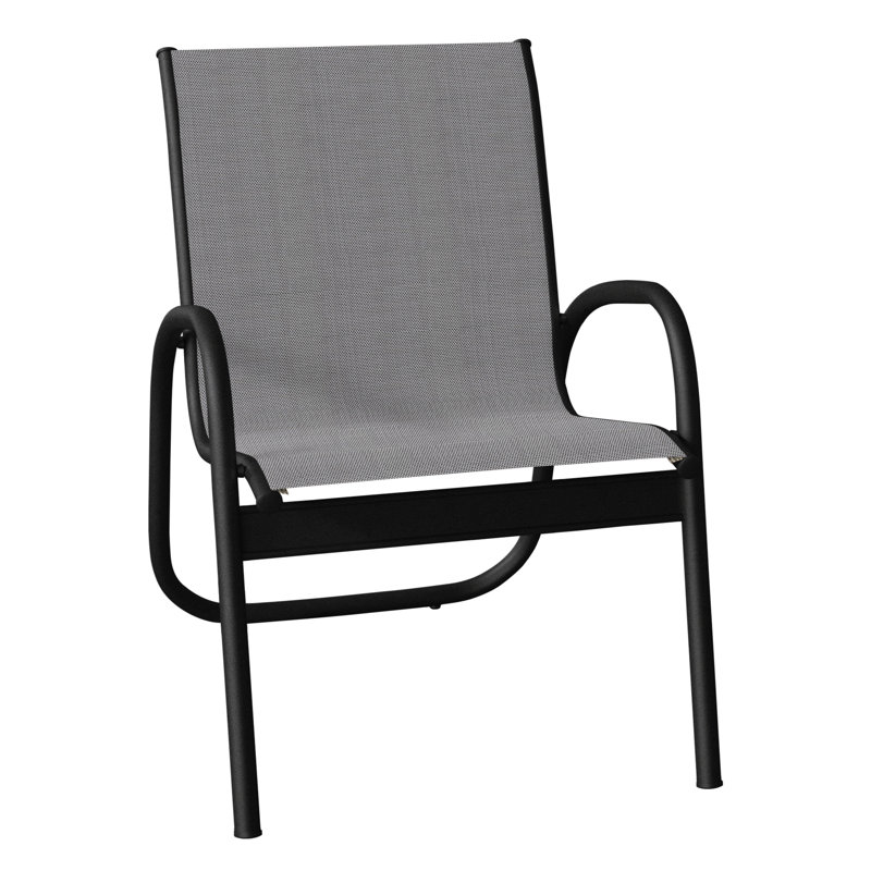 Fauteuil de patio Gardenella, Titane Sunbrella®, Noir texturé