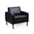 34.25'' Wide Faux Leather Tufted Armchair-99229960