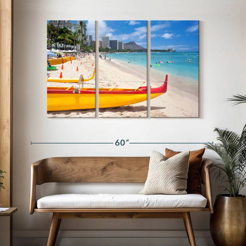 Gillard Waikiki Beach Boats, 32" H x 50" W