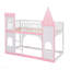 Lit superposé simple au-dessus d'un lit simple avec échelle, structure en pin robuste, espace de jeu et de sommeil polyvalent