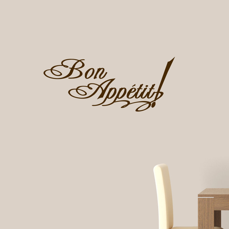 Décalcomanie murale bon appetit, Brun chocolat, Oui