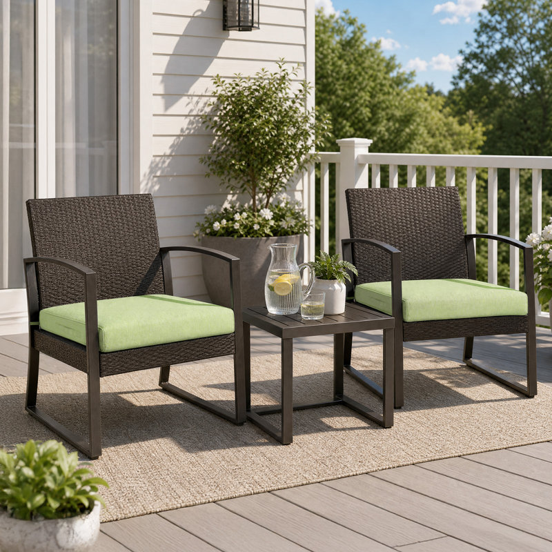 Ensemble de 2 coussins de siège profond, 26"W x 23"D, Vert