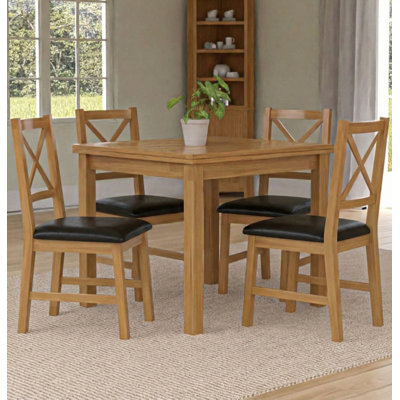 4 - Person Solid Oak Dining Set