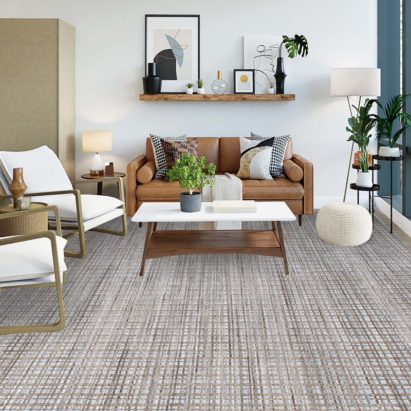 Plaid Area Rug, Rectangle 5'9" x 8'9"