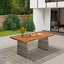 Table de salle à manger d'extérieur en bois-1882353032
