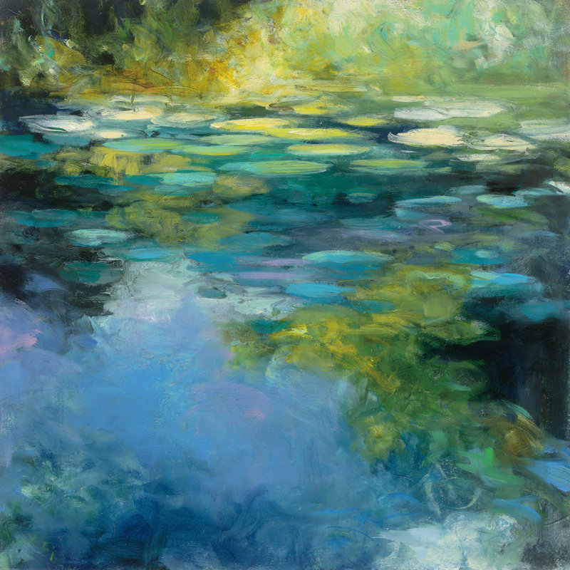 Water Lilies III by Julia Purinton - Painting Print, 122cm H x 81cm W, Wrapped Canvas