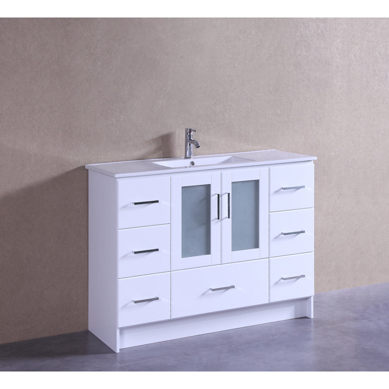 Ensemble de meuble-lavabo simple 48 po, Blanc