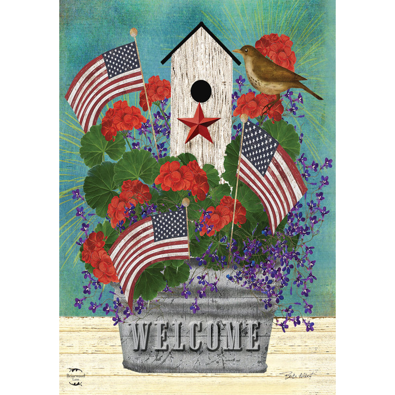 Drapeau du jardin All American Birdhouse