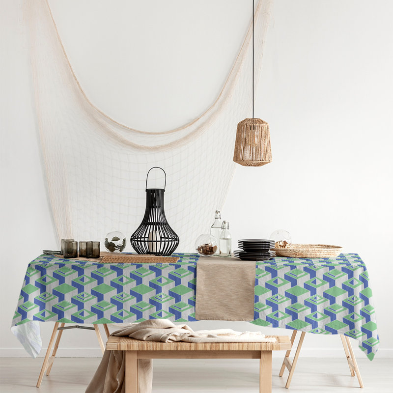Nappe de gratte-ciels classiques, Vert/bleu
