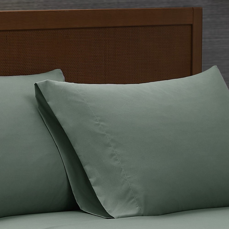 Ensemble de draps London Fog, Vert, Ensemble de draps pour grand lit + un drap-housse 