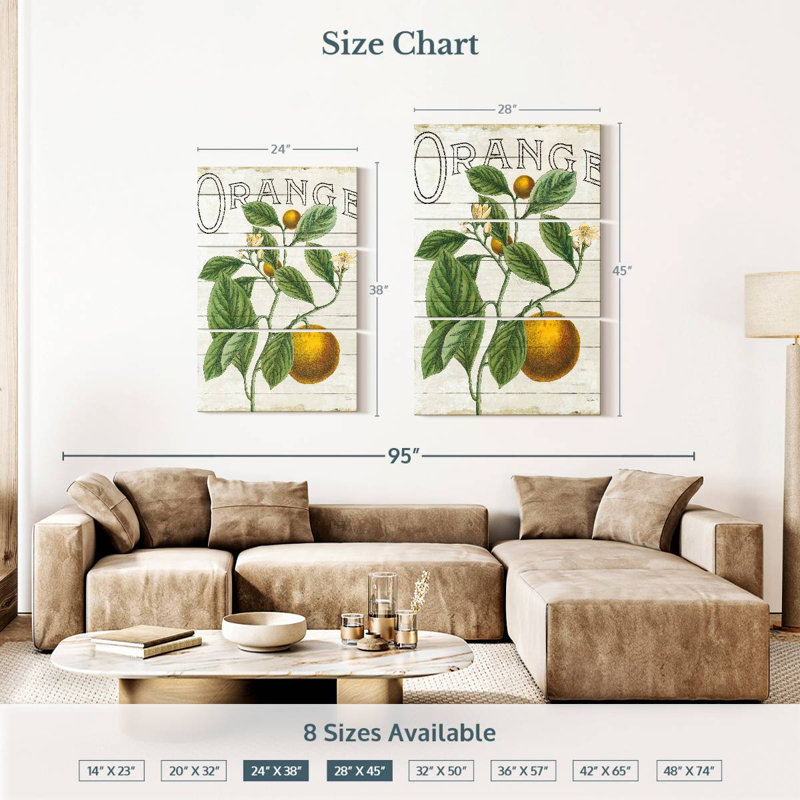 Yarlin Classic Citrus III Shiplap, 38" H x 24" W