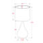 Ensemble de 2 lampes de table en métal noir et ivoire / crème Terence, H 17,54 po x l 8,78 po x P 8,7 po Terence