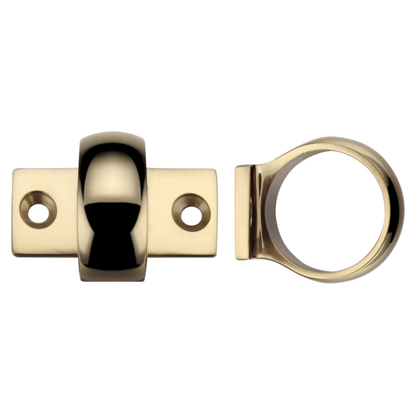 Window Sash Ring, Polished Brass