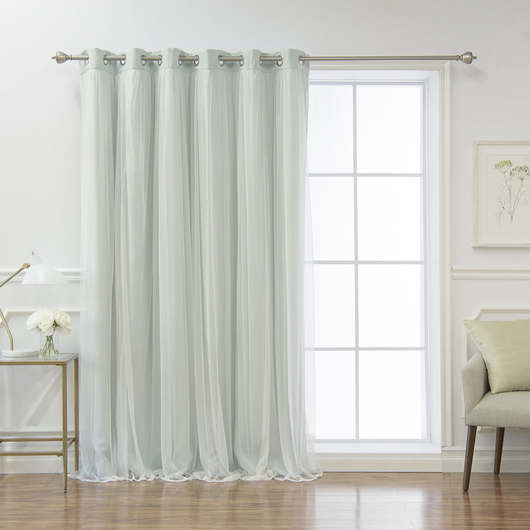 Granado Polyester Room Darkening Curtain Single Panel House of Hampton® Curtain 