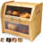 Stylish Bamboo Bread Box For Kitchen Countertop, Extra Large 2-Shelf Wooden Bread Storage Container With Clear Windows And Air Vents Keep Bread, Bagels And Rolls Fresh, Self Assembly