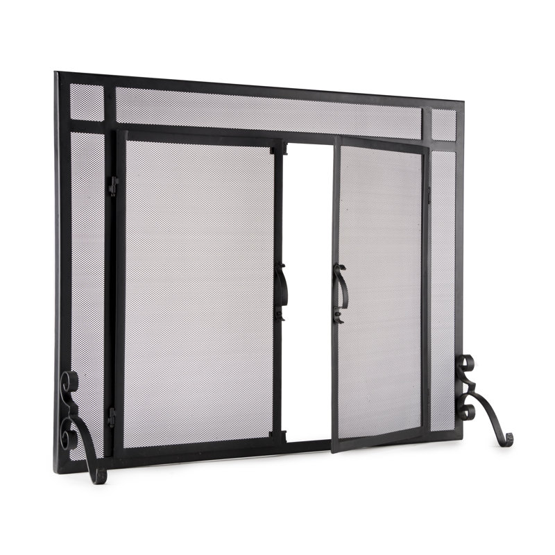 Pare-étincelles en acier à armoire simple, Noir