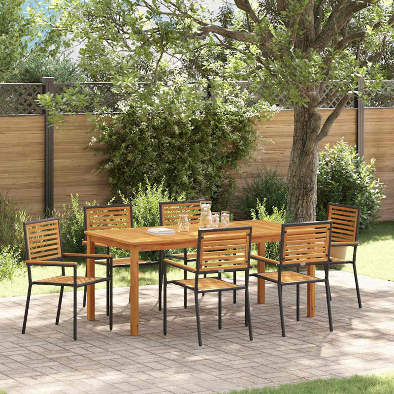 Garden Dining Set, Black