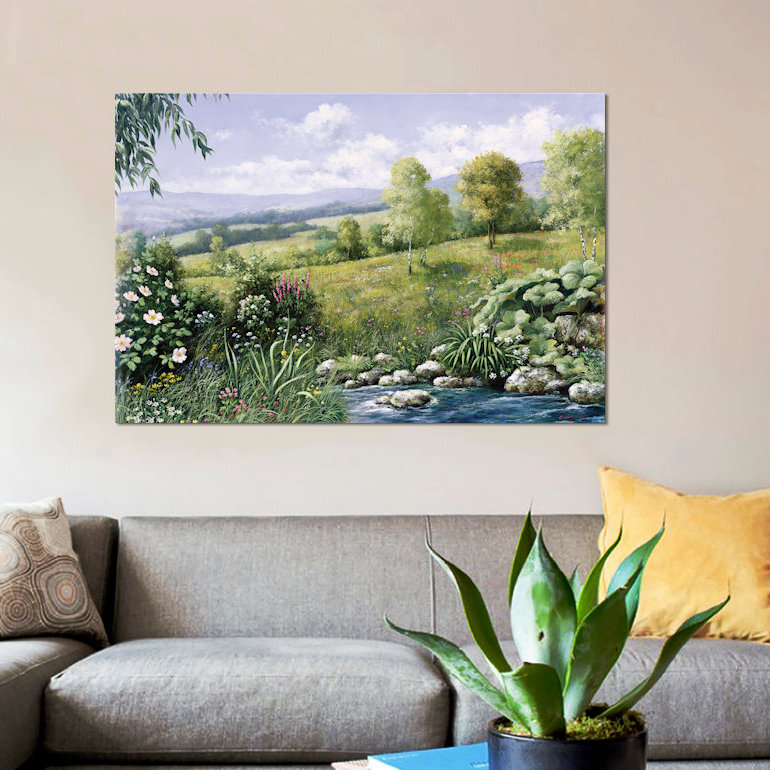 « summer time », impression sur toile, H 40 po x l 60 po x P 1,5 po, Toile tendue, Pas de tapis