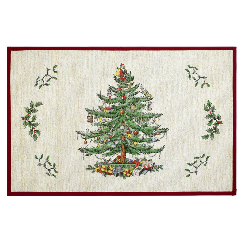 Spode® Christmas Tree Plush Rug