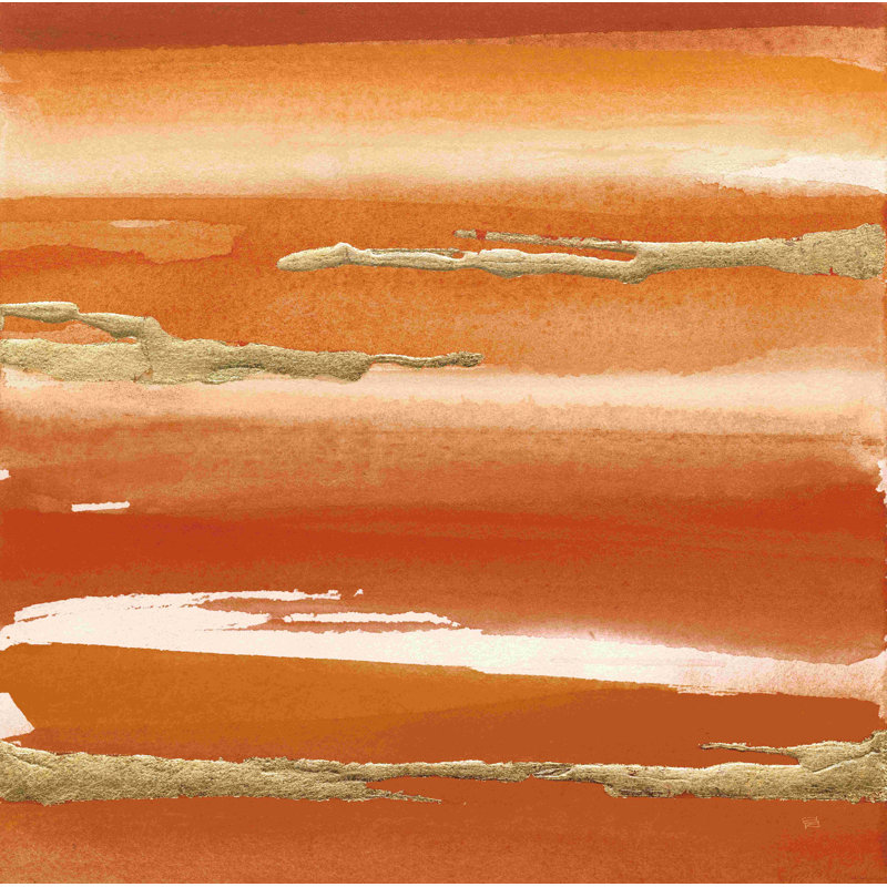 «Orange brûlé mandarine dorée III» par Chris Paschke - impression sur toile tendue, H 20 po x l 20 po, Toile tendue, Non