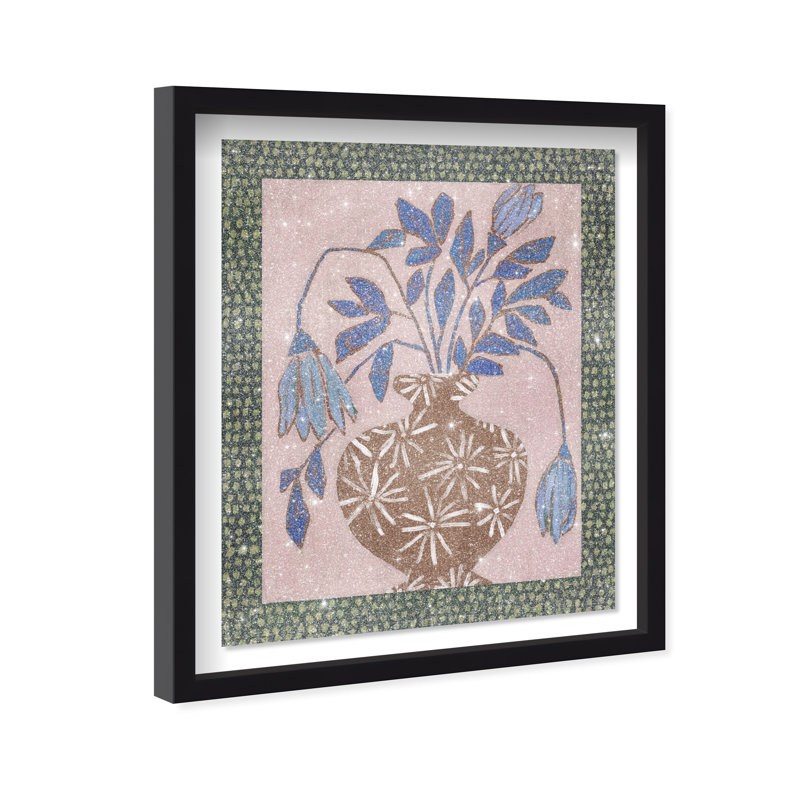 Verdant Stillness Shadowbox Abstract Print by Oliver Gal, Black Frame, 16 x 20, 21.5"H x 17.5"W, Black Shadowbox