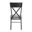 Chaises d'appoint de salle à manger grises et sablonneuses noires de 2 avec siège confortable, conception de tuyau d'eau à structure en métal pour coussin de siège souple