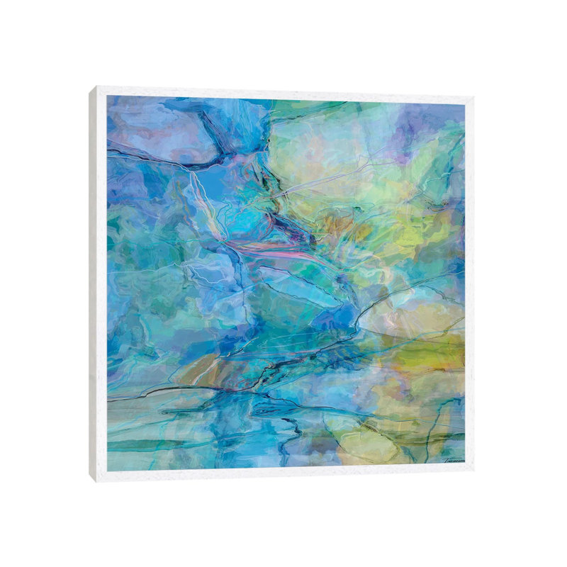 Random IV by Michael Tienhaara - Print on Canvas, White Floater Framed, 93.98cm H x 93.98cm W x 3.81cm D