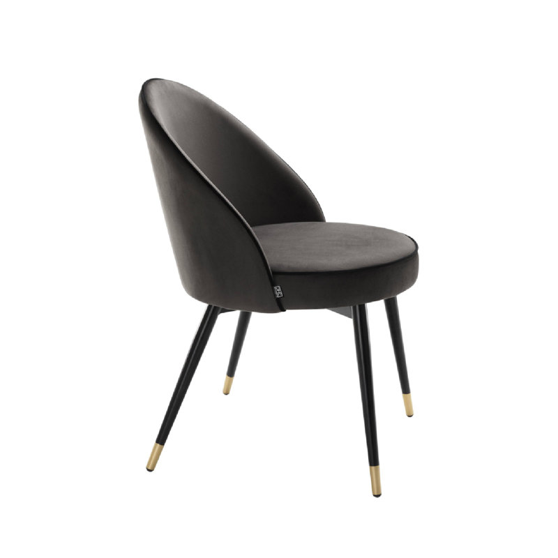 Upholstered Dining Chair, Dark Gray